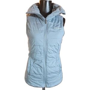 Columbia Women's Blue Hooded Sleeveless Puffer Vest XSmall